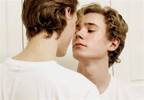 kiss gay gif